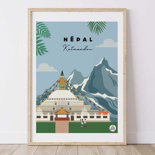 Affiche NEPAL - Katmandou