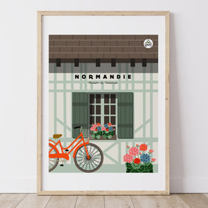 Affiche Normandie - maison de vacances
