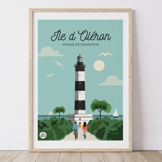 Affiche ILE D'OLERON - Phare de Chassiron