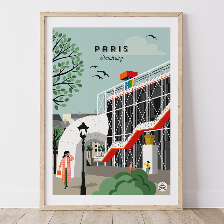Affiche PARIS - Beaubourg