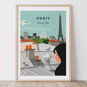 Affiche PARIS - Vue des Toits