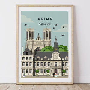 Affiche REIMS - Hôtel de Ville