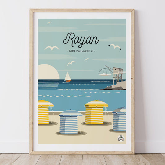 Affiche ROYAN - Les Parasols