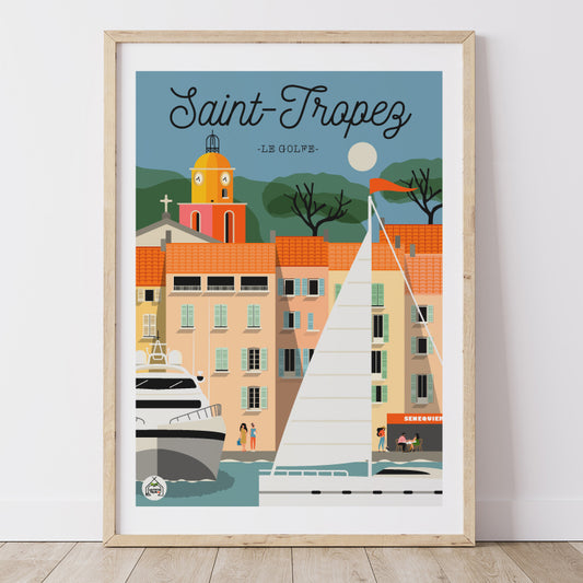 Affiche SAINT-TROPEZ - Le Golfe