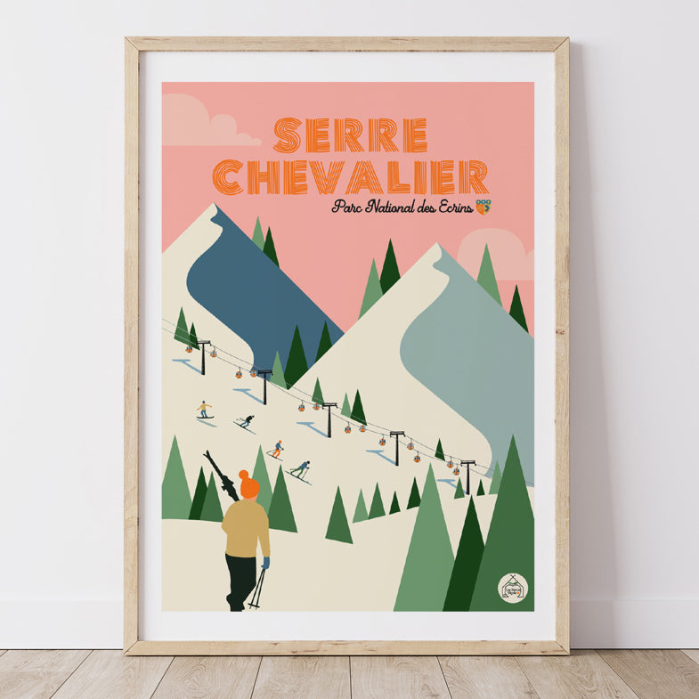 Affiche SERRE CHEVALIER - Parc National des Ecrins