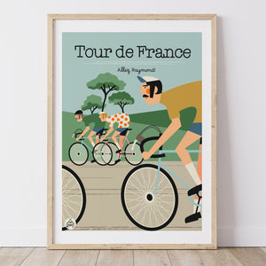 Affiche TOUR DE FRANCE - Allez raymond!