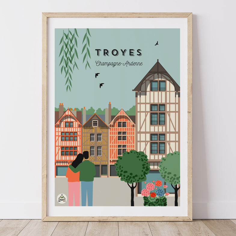 Affiche TROYES - Champagne-Ardennes