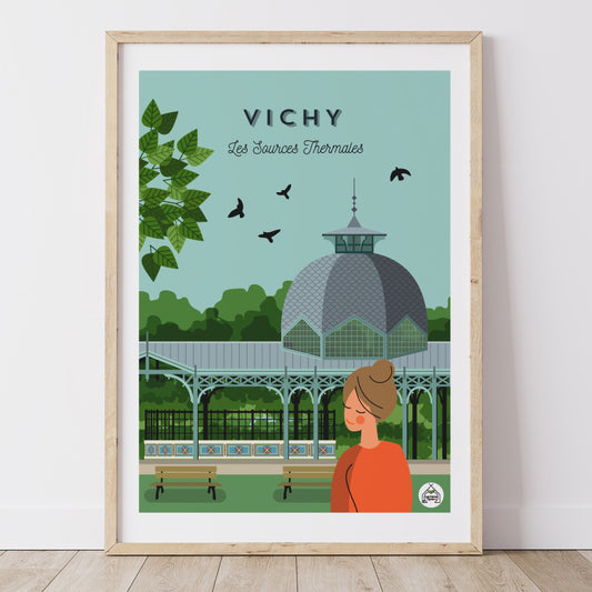 Affiche VICHY - Les Sources Thermales