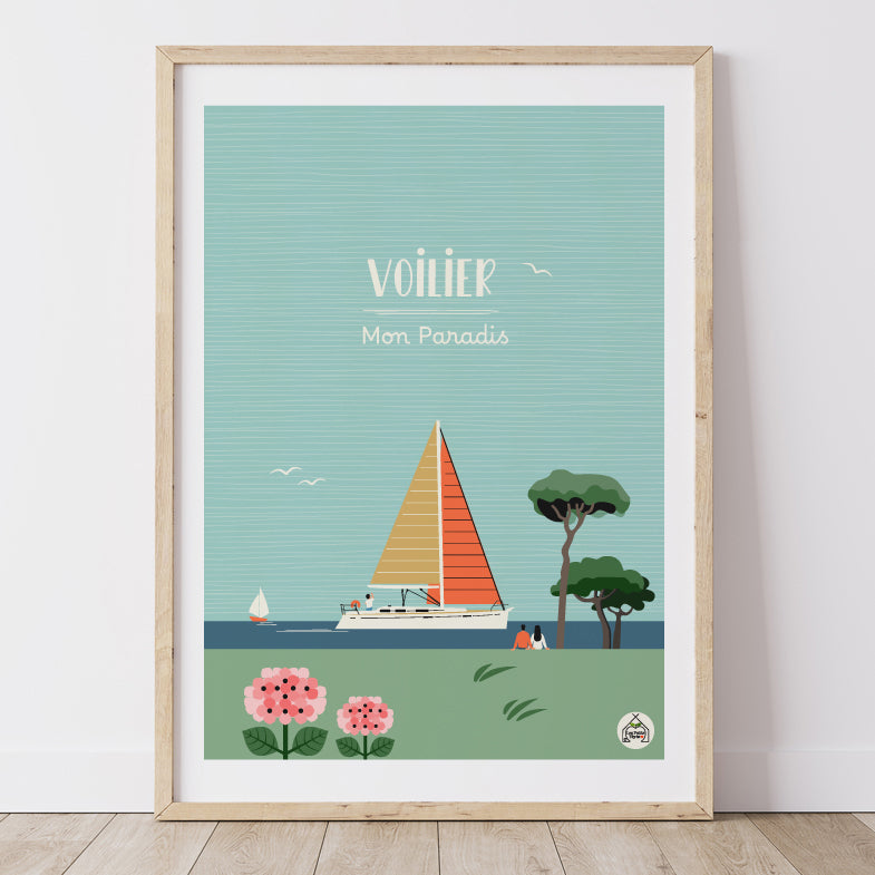 Affiche VOILIER - Mon Paradis