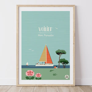Affiche VOILIER - Mon Paradis