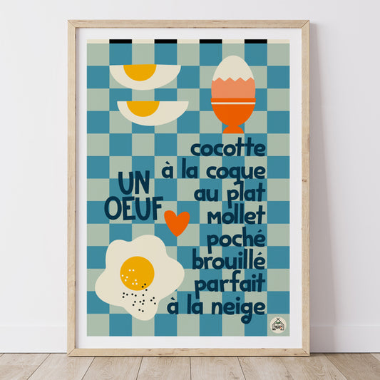 AFFICHE CUISINE - Un Oeuf!