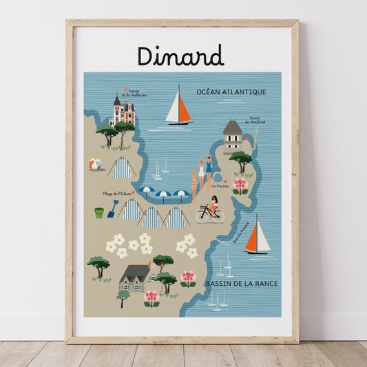 Affiche DINARD - Cartes Côtière