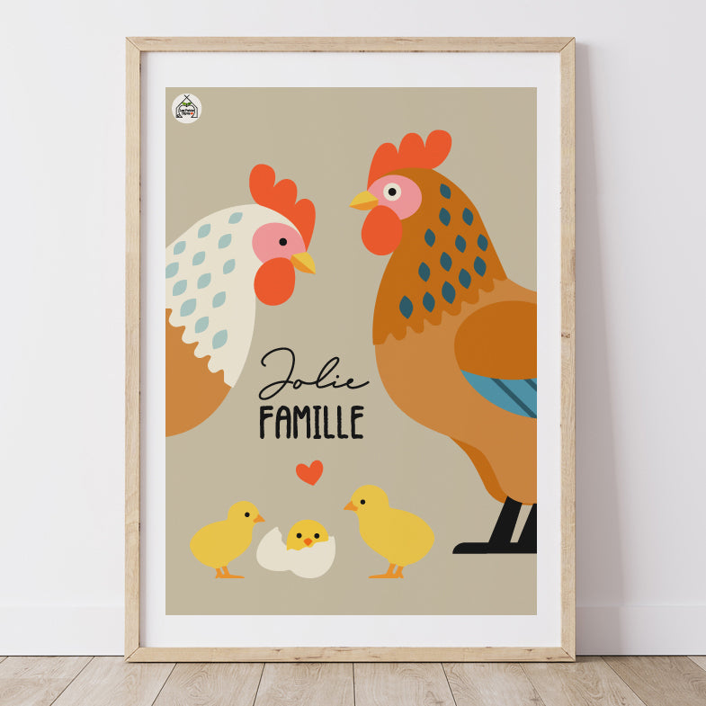 Affiche JOLIE FAMILLE - Les Poules