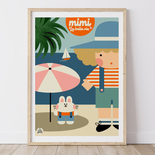 Affiche Mimi à la plage!