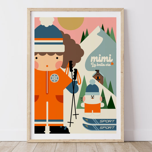 Affiche Mimi fait du ski!