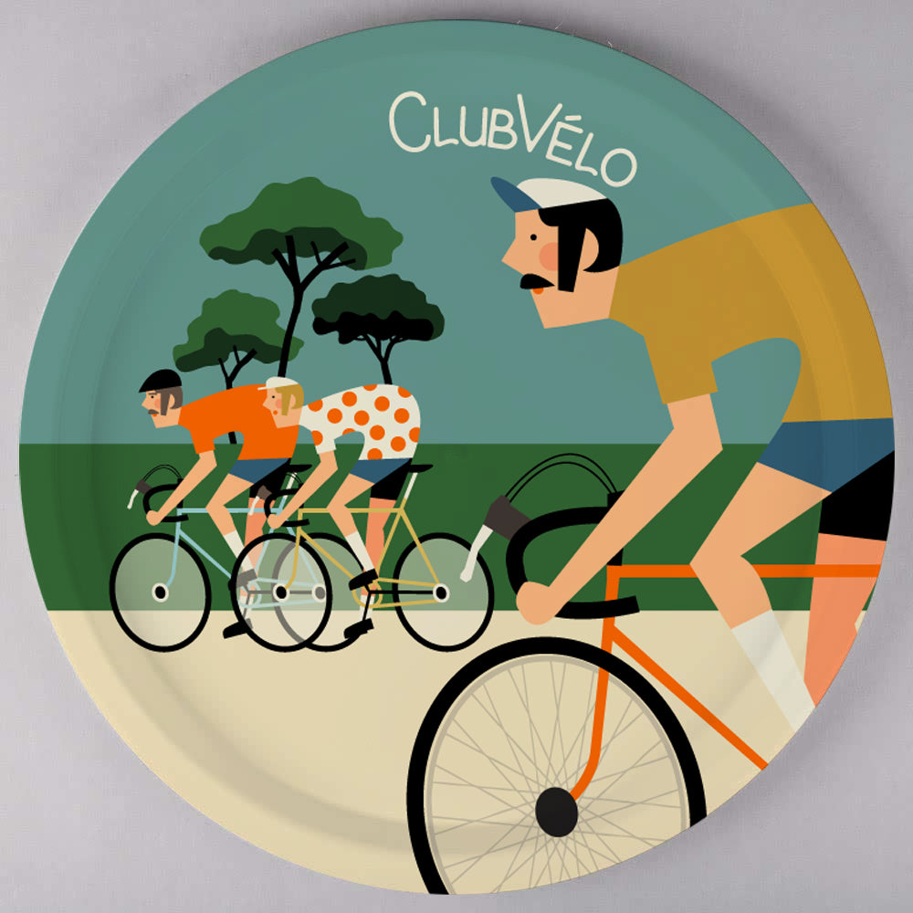 Plateau rond en Bois - CLUB VELO