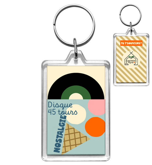Porte-Clé NOSTALGIE Disque 45 Tours
