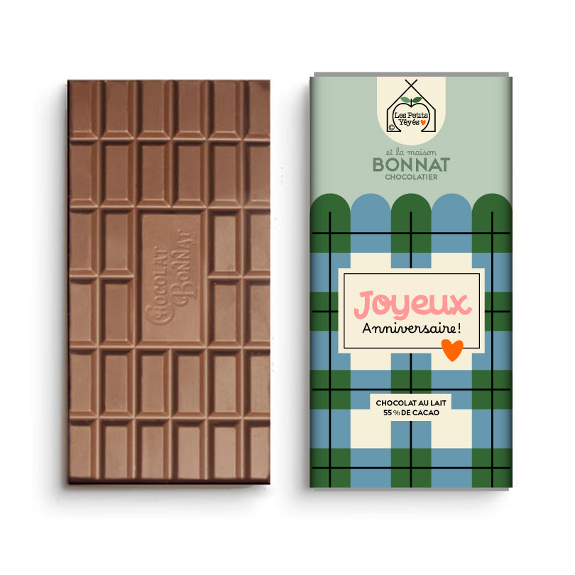Tablette de Chocolat damier - JOYEUX ANNIVERSAIRE