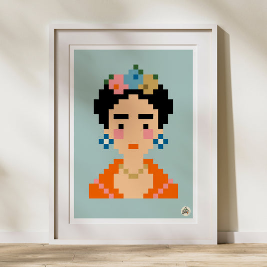 Affiche Pixel - Frida Khalo Toportrait