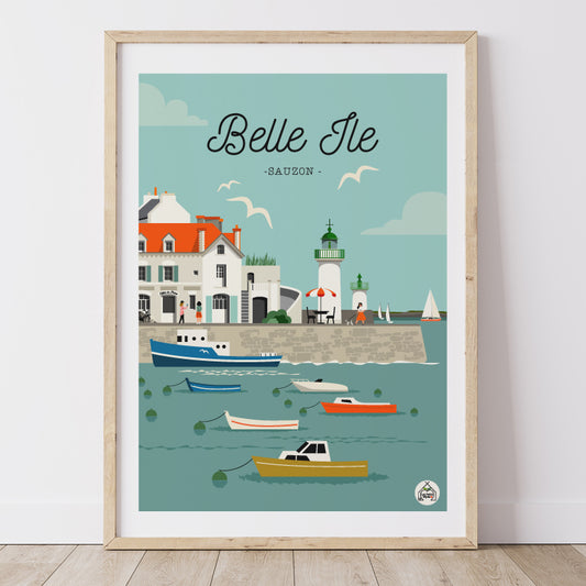 Affiche BELLE ILE EN MER - Sauzon