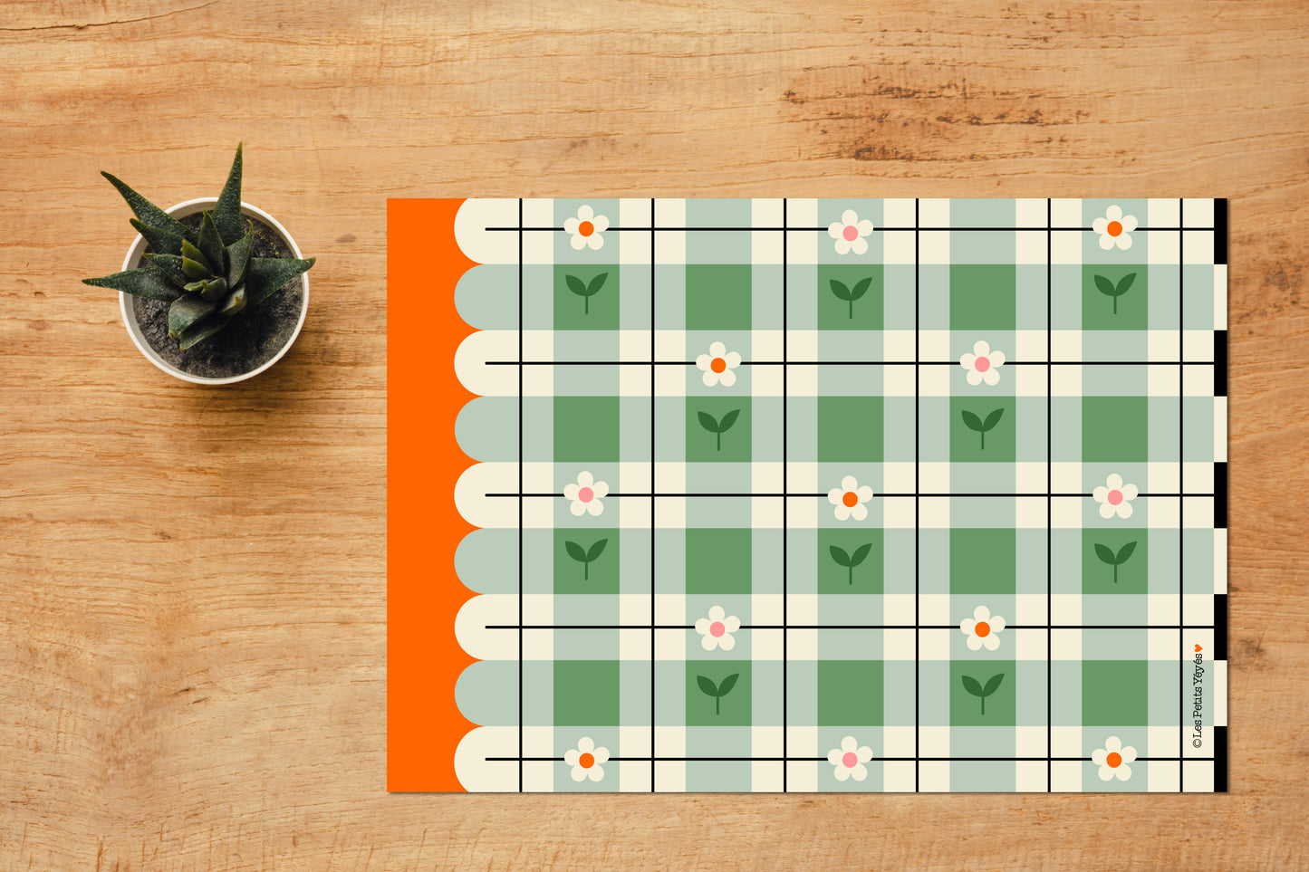 Pochette de 24 SETS DE TABLE EN PAPIER - DAMIER